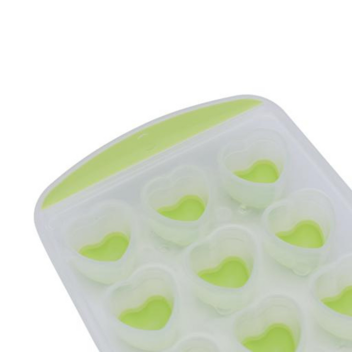 Ice Tray With Lid - 18 Cubes Ice Green Tray