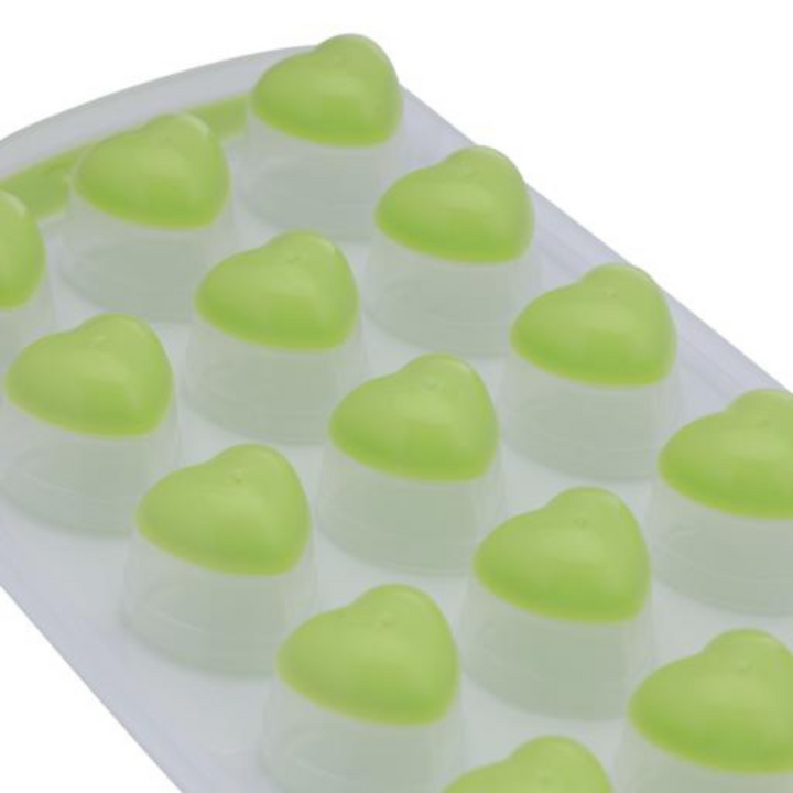 Ice Tray With Lid - 18 Cubes Ice Green Tray