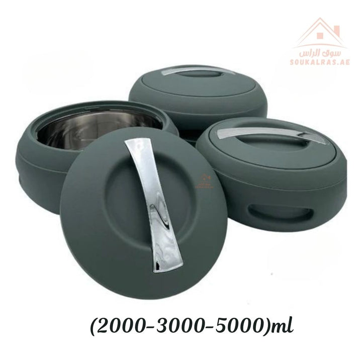 Jaypee Gourmet Mega Thermal Insulated Casserole Hot Pot Food Warmer set of 3 (2-3-5)Litres in Brown