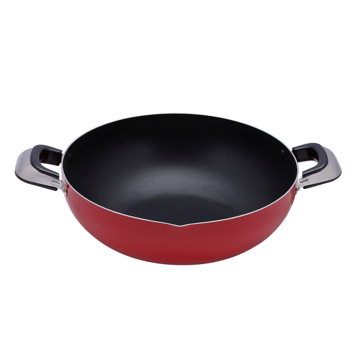 Kadai Wok Pan - Induction Safe Non-Stick Granite Coating 26Cm