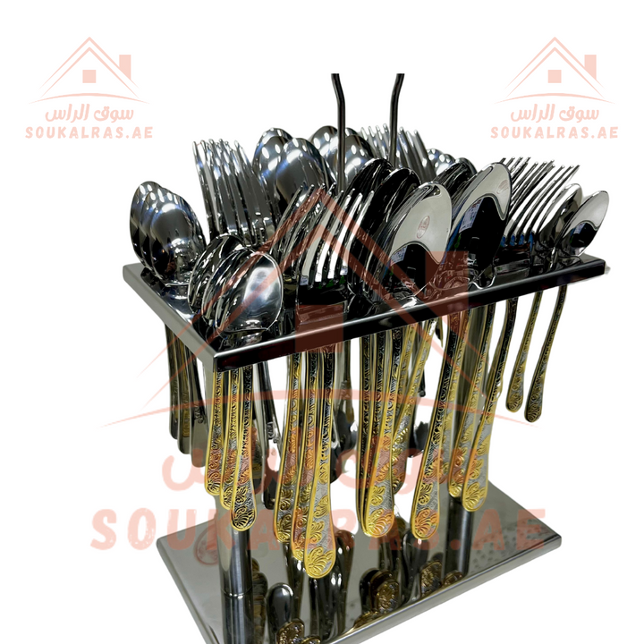 Luxurious 36-Piece Silver Cutlery Set  3mm Thick