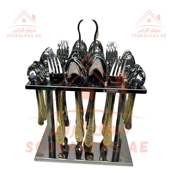 Luxurious 36-Piece Silver Cutlery Set  3mm Thick
