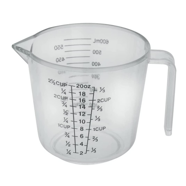 Measuring Mug With Handle Measurement Marking BPA-Free Transparent 600ml