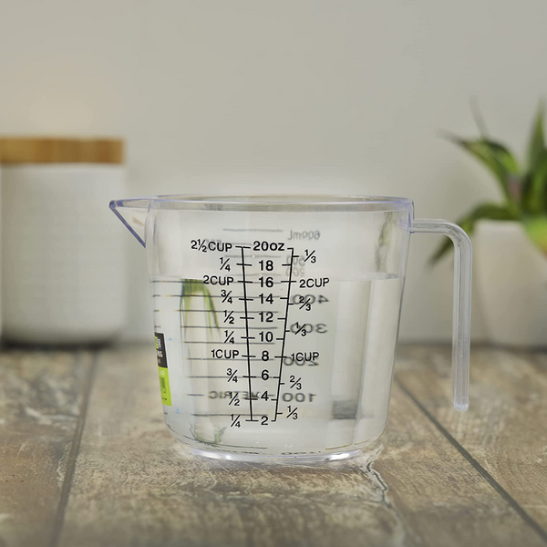 Measuring Mug With Handle Measurement Marking BPA-Free Transparent 600ml