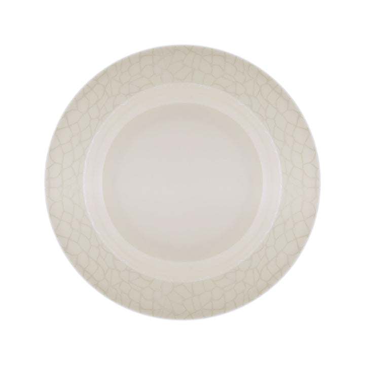 Melamine Ware Dinner Plate - White Pearl 20cm