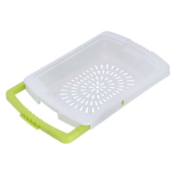 Multi-Functional Chopping Board with Container - PP Material - Storage Tray & WashingDraining Basket - Adjustable Length