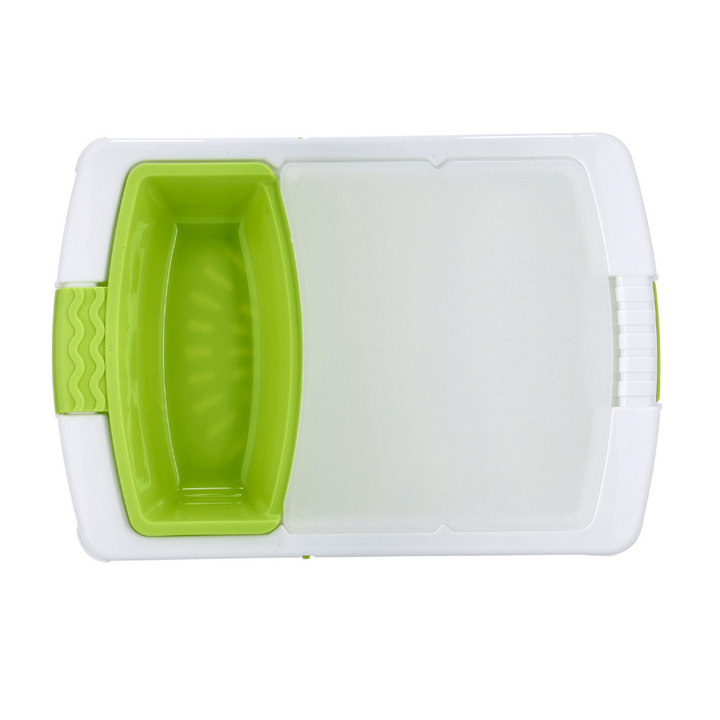 Multi-Functional Chopping Board with Container - PP Material - Storage Tray & WashingDraining Basket - Adjustable Length