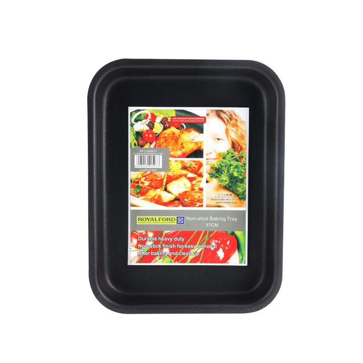 Non-Stick Aluminium Baking Tray - Large Roaster Pan - Non-Stick Coating 2L