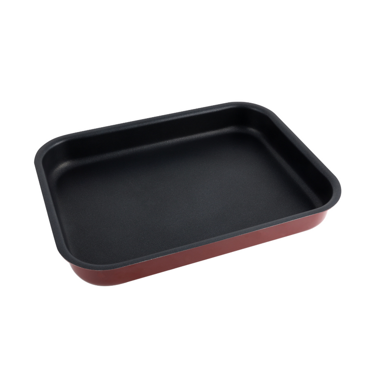 Non-Stick Aluminium Baking Tray - Large Roaster Pan - Non-Stick Coating 2L