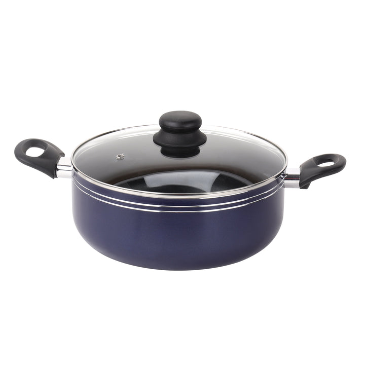 Non Stick Cookware Set - Blue - High-Quality Aluminium 12 Piece