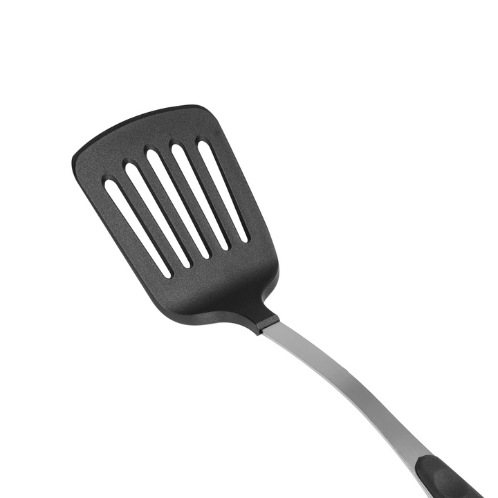 Nylon Slotted Spatula with Steel Handle