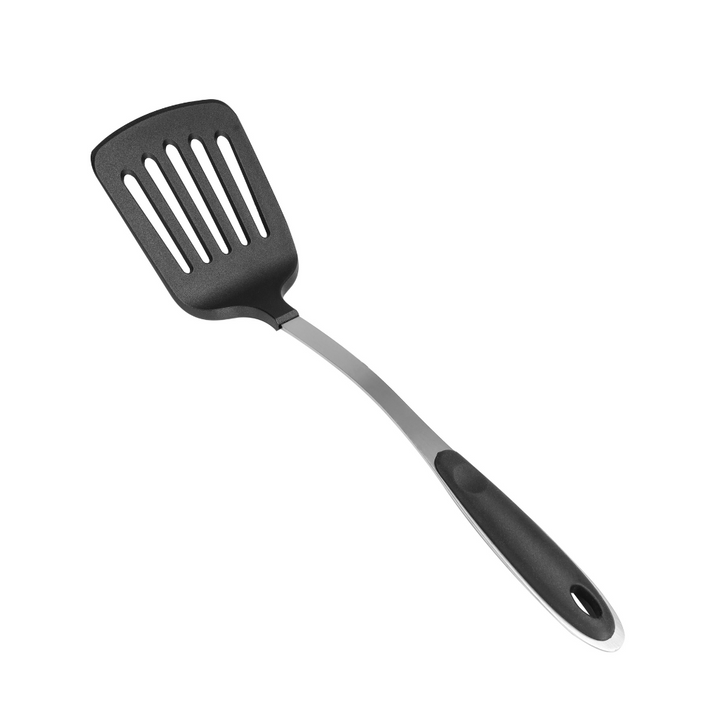 Nylon Slotted Spatula with Steel Handle