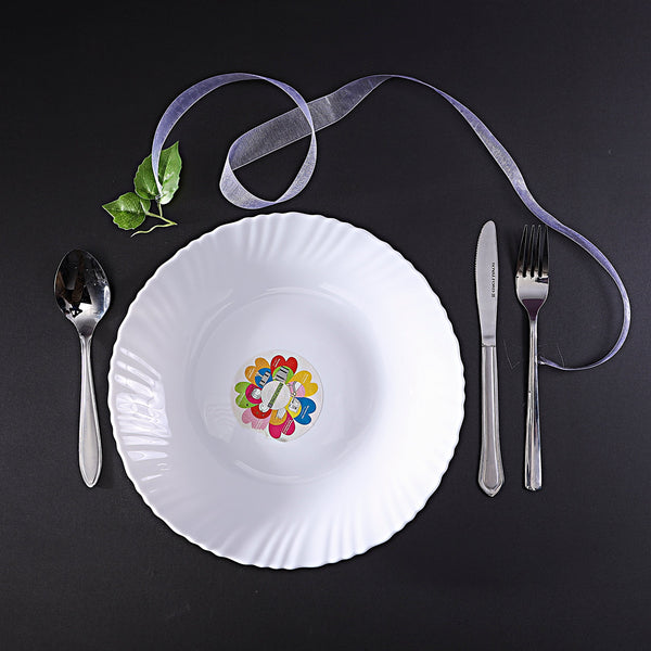 Opal Ware Spin Dinner Plate - White 24cm