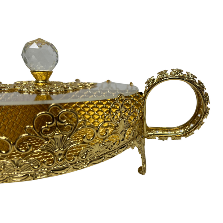 Opulent 20cm Gold Serving Tray | Elite Table Decor