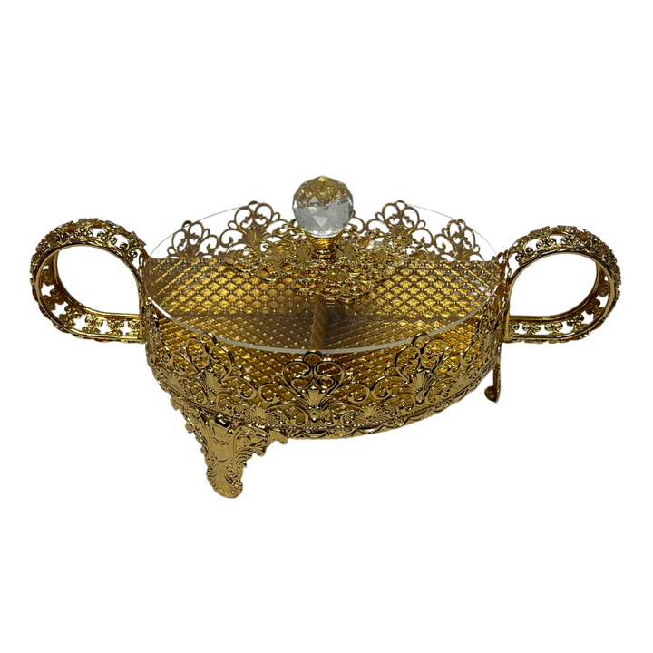 Opulent 20cm Gold Serving Tray | Elite Table Decor