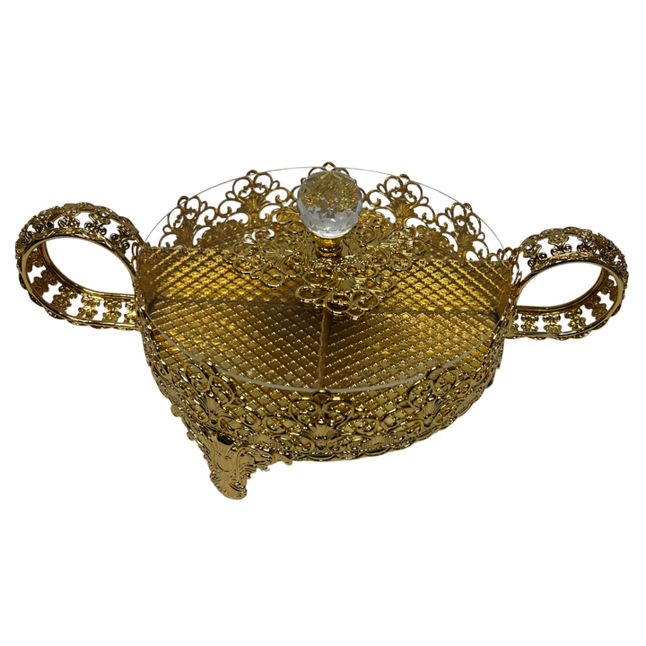 Opulent 20cm Gold Serving Tray | Elite Table Decor