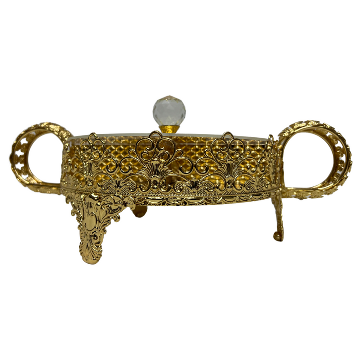 Opulent 20cm Gold Serving Tray | Elite Table Decor