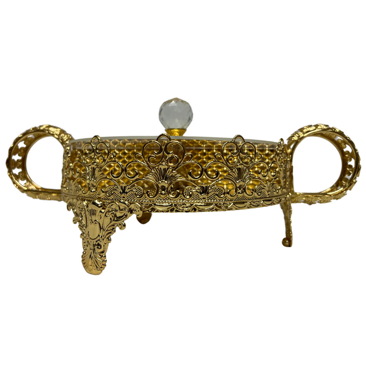 Opulent 20cm Gold Serving Tray | Elite Table Decor