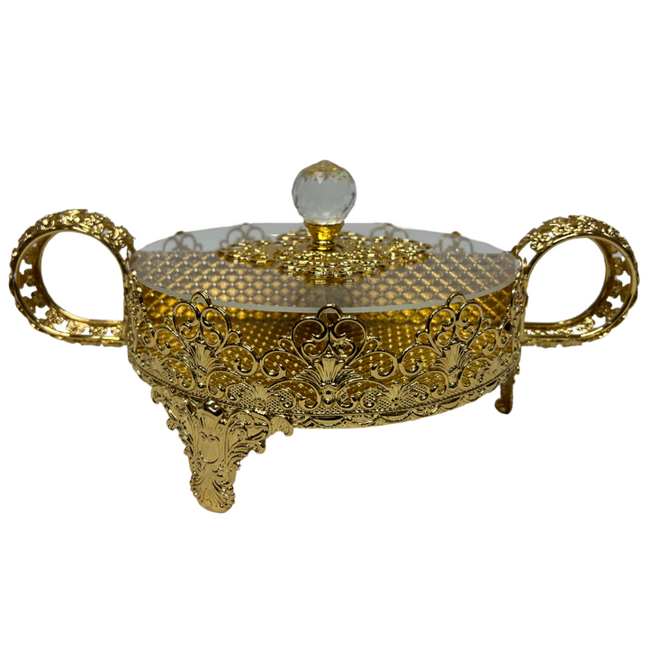 Opulent 20cm Gold Serving Tray | Elite Table Decor