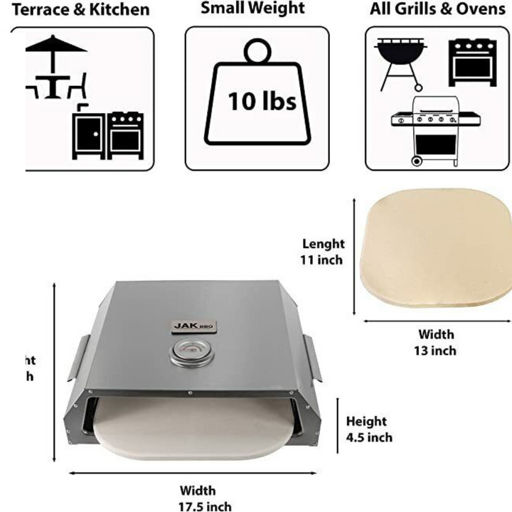 Portable Outdoor Grill Set with Accessory - Ideal for BBQ & Pizza 