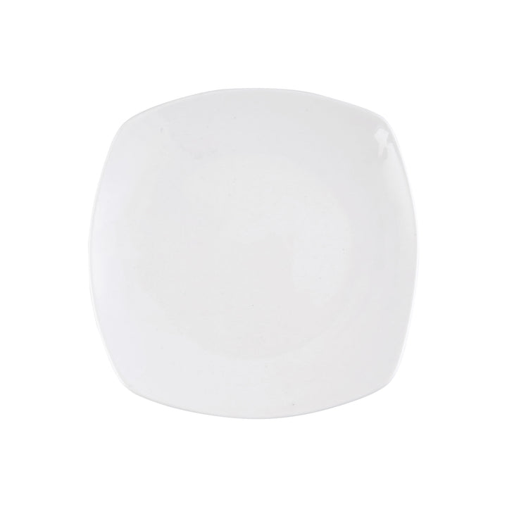 Premium Porcelain Square Flat Plate - White 31cm