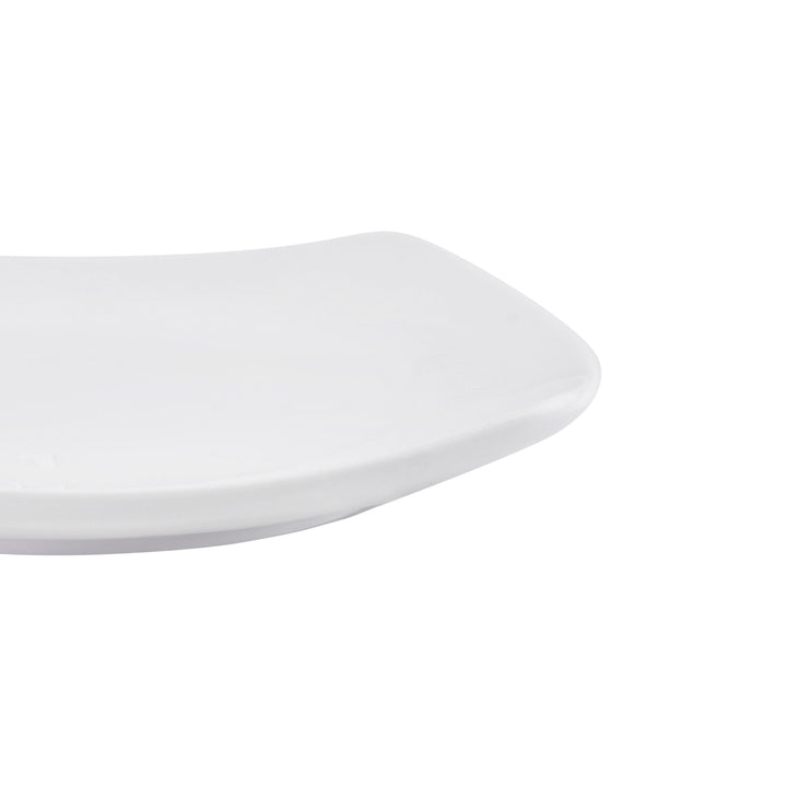 Premium Porcelain Square Flat Plate - White 31cm