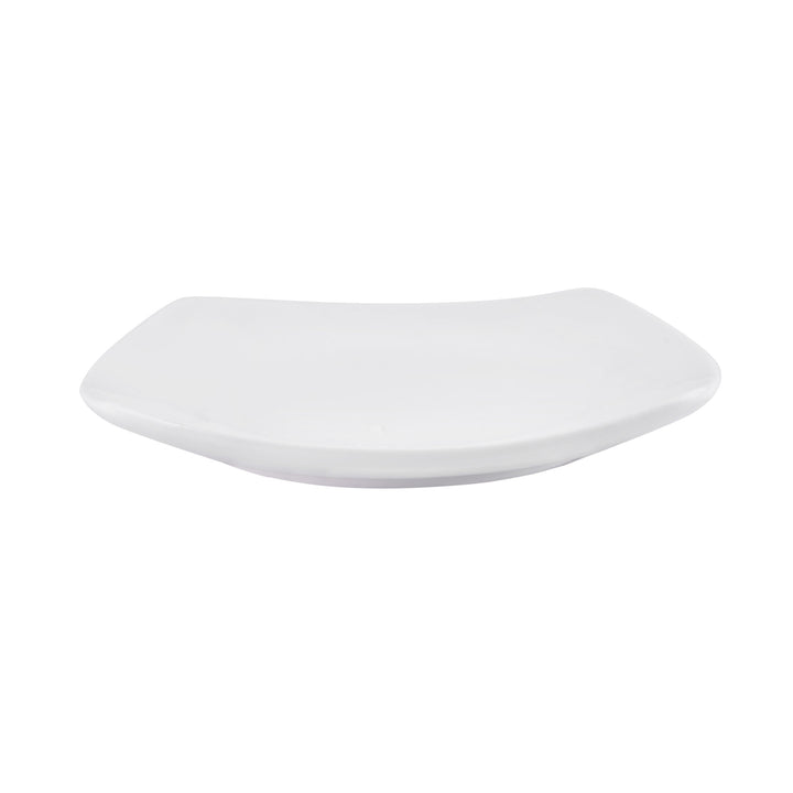 Premium Porcelain Square Flat Plate - White 31cm