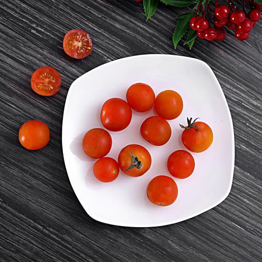 Premium Porcelain Square Flat Plate - White 31cm