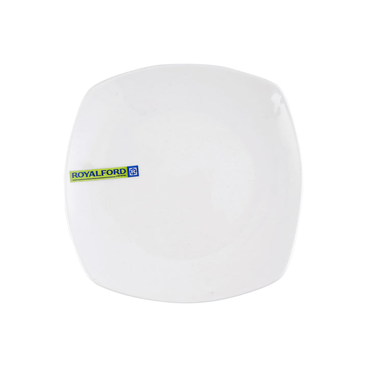 Premium Porcelain Square Flat Plate - White 31cm