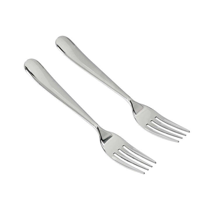 Premium Stainless Steel Dessert Fork Set - Silver 2Pieces