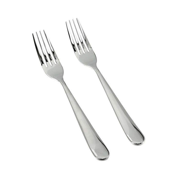 Premium Stainless Steel Dessert Fork Set - Silver 2Pieces