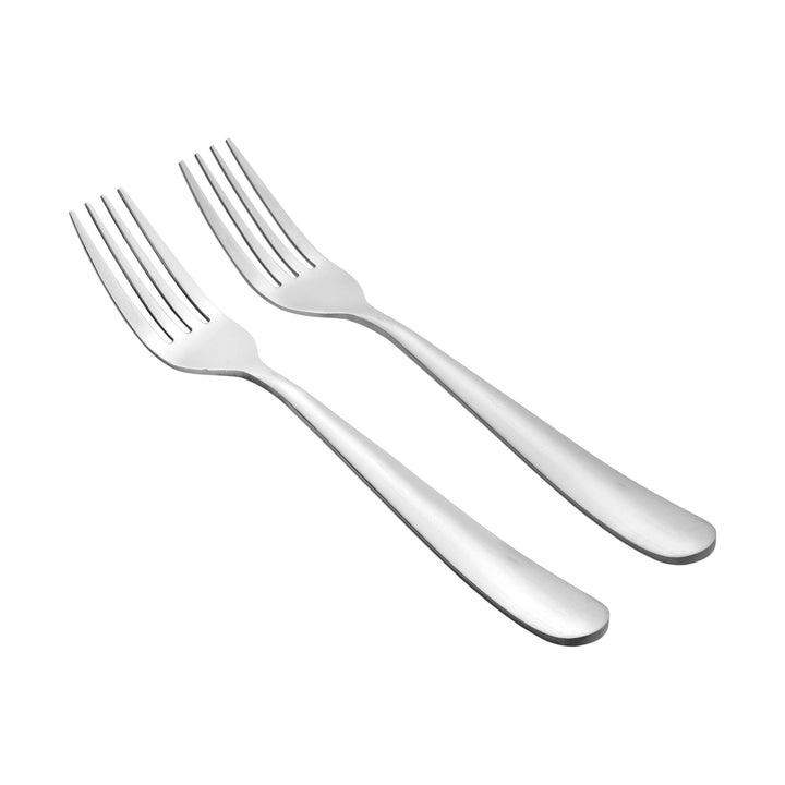 Premium Stainless Steel Dinner Fork Set - Silver 2Pieces