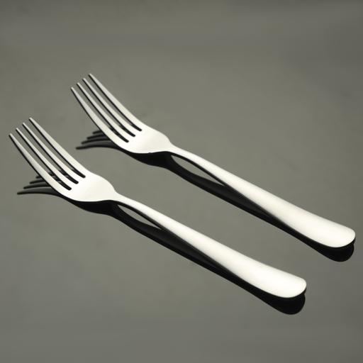 Premium Stainless Steel Dinner Fork Set - Silver 2Pieces