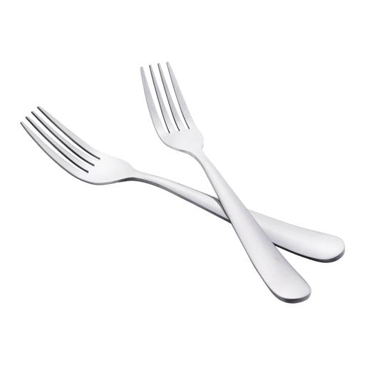 Premium Stainless Steel Dinner Fork Set - Silver 2Pieces