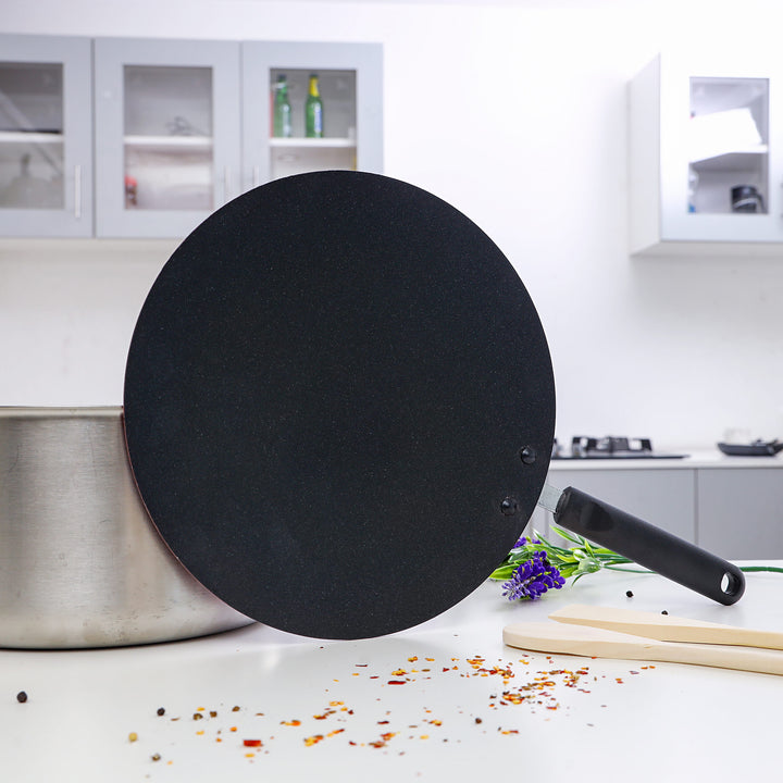 Prestige Specked Non-Stick Cast Aluminum Tawa in Black 28cm