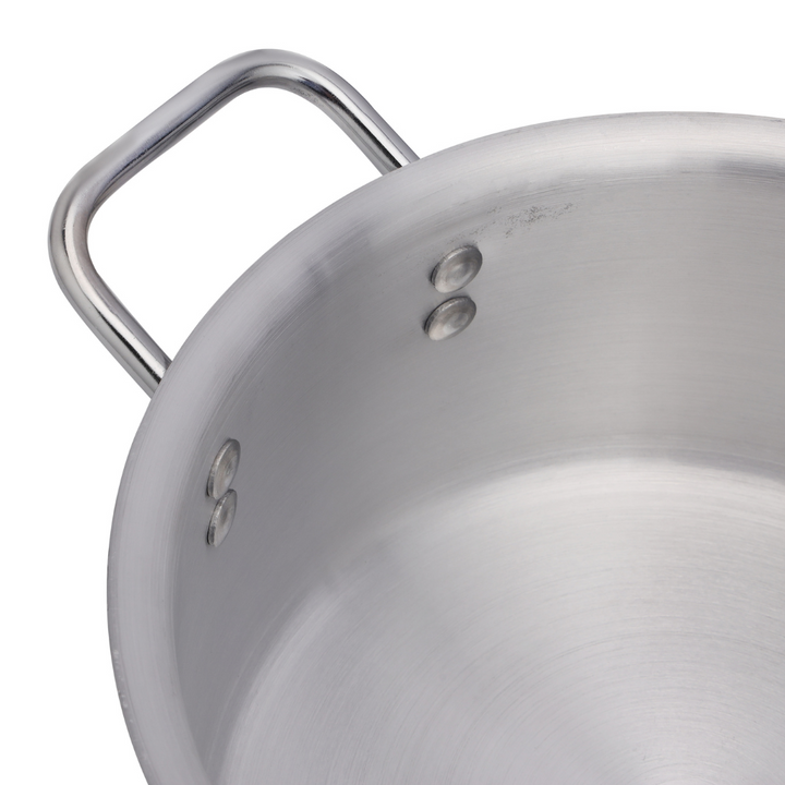 Professional Aluminium Mega Pot Set - 10 Pcs, Large Sizes Ideal for Big Families (41, 38, 34 32, 29cm)  ISO 9001 Certified