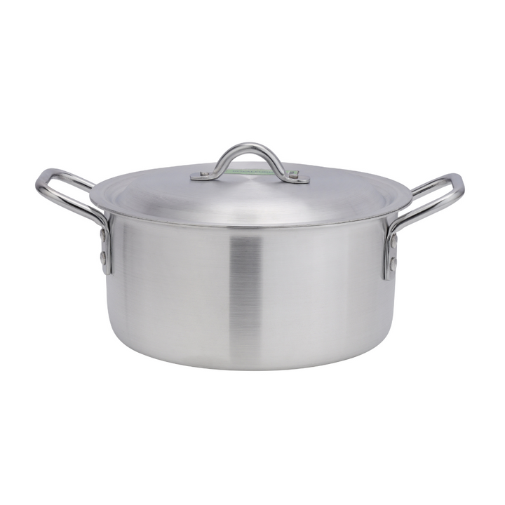 Professional Aluminium Mega Pot Set - 10 Pcs, Large Sizes Ideal for Big Families (41, 38, 34 32, 29cm)  ISO 9001 Certified