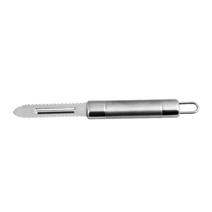 Professional Stainless-Steel Peeler with Serrated Edges and Ergonomic Handle