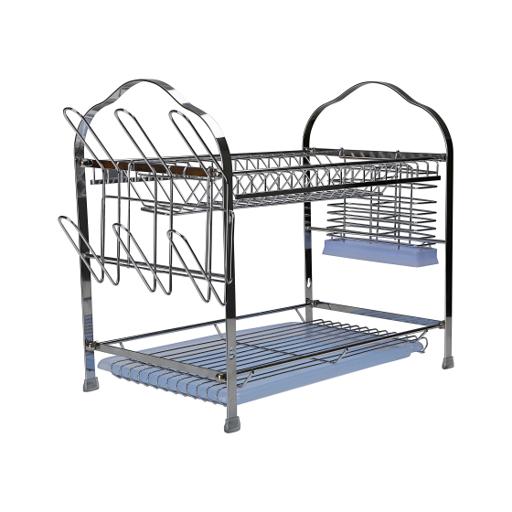 Wall Hanging Dish Rack - Silver 540 x 252 x 378 mm 