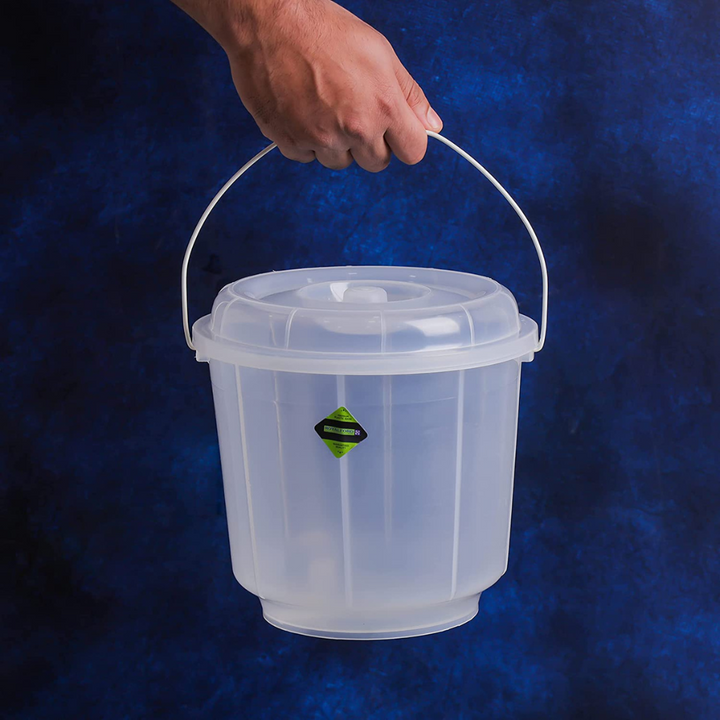 Royalford 5L Transparent Plastic Bucket with Lid - RF11723 Online in UAE