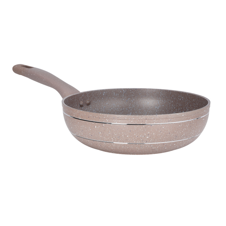 Smart Wok Pan with Durable Marble Coating - High-Quality Forged Aluminium Construction 26cm