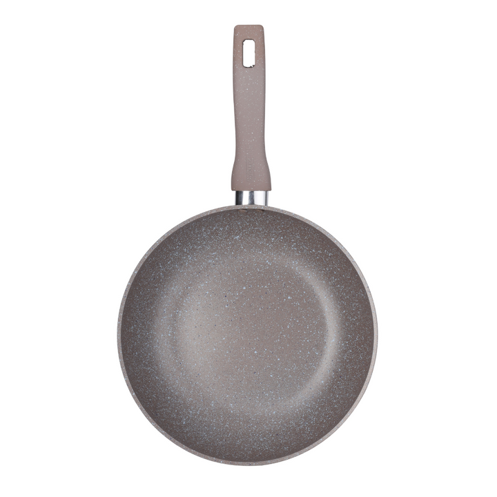 Smart Wok Pan with Durable Marble Coating - High-Quality Forged Aluminium Construction 26cm