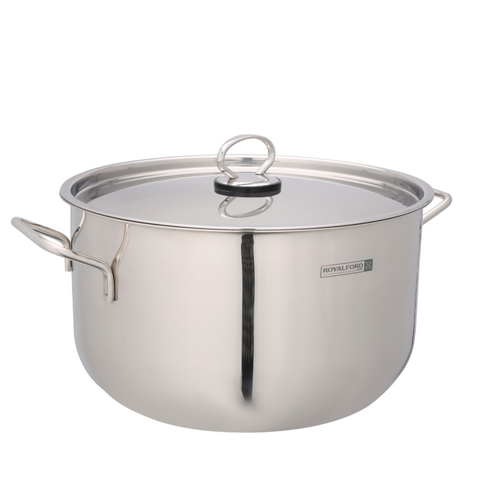 Stainless Steel Casserole with Lid - Thick Base 24cm