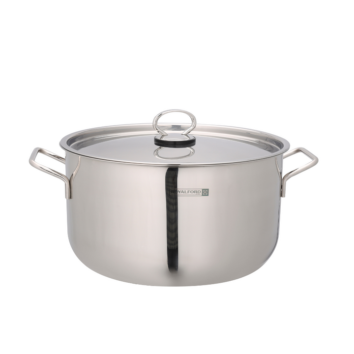 Stainless Steel Casserole with Lid - Thick Base 28cm