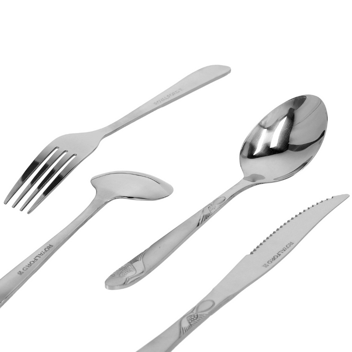 Stainless Steel Cutlery Set, Durable & Compact Design 24Pcs