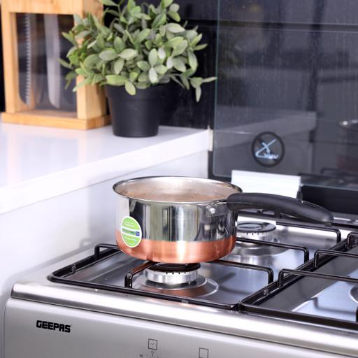 Stainless Steel Saucepan with Copper Bottom 17cm