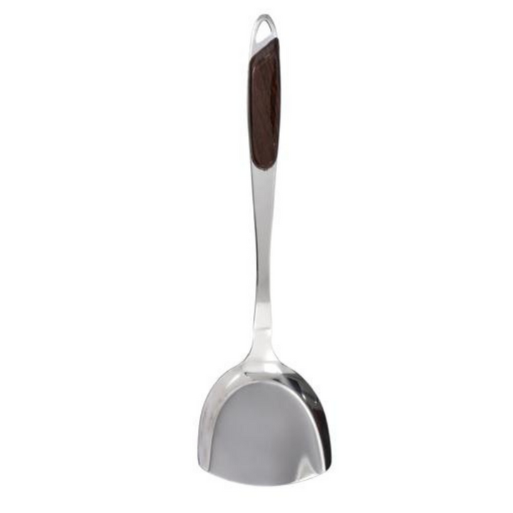 Stainless Steel Turner with Wooden Polymer Handle