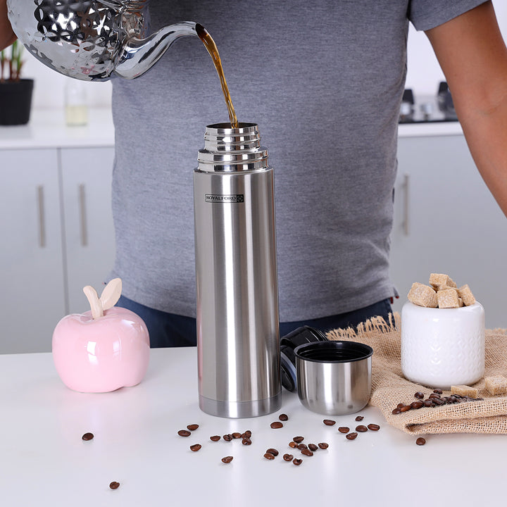 Stainless Steel Vacuum Bottle - Silver 750ML