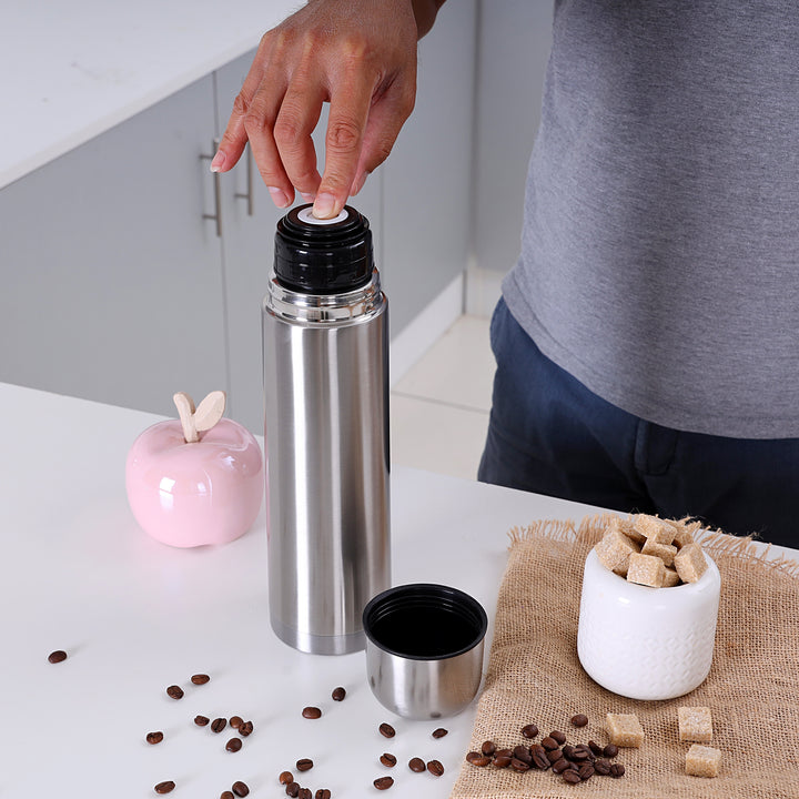 Stainless Steel Vacuum Bottle - Silver 750ML