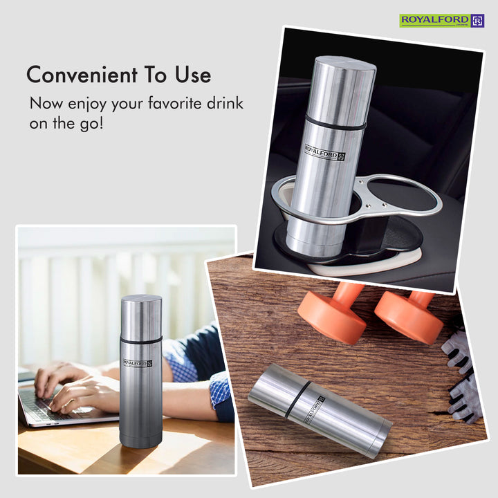 Stainless Steel Vacuum Flask - Heat Insulated Thermos 350ml